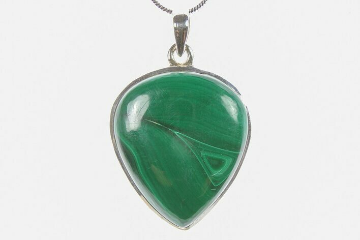 Vibrant Green Malachite Pendant - Sterling Silver #267132